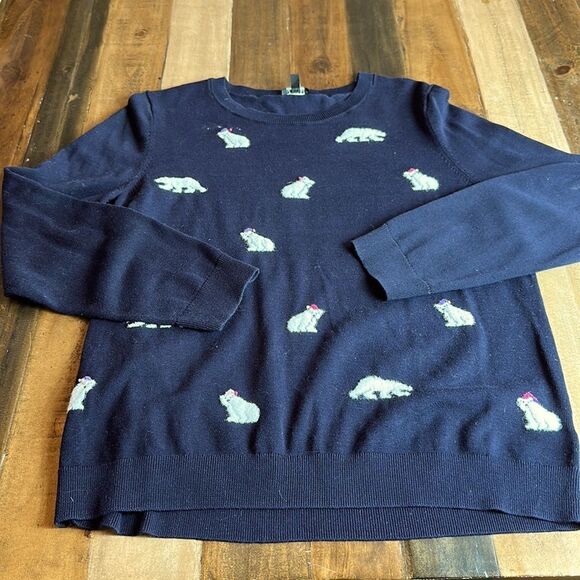 Talbots long sleeve sweater, polar bears - Picture 1 of 4